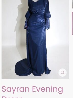 Navy Blue Maxi Evening Dress
